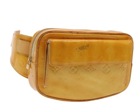 LOUIS VUITTON Monogram Vernis Fulton Waist Bag Lime Yellow M91043  87756 Supply