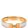 Hermes White Clic Clac H Narrow Enamel Bracelet PM GHW Online