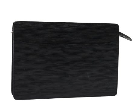 LOUIS VUITTON Epi Pochette Homme Clutch Bag Black Noir M52522  ep5133 For Sale