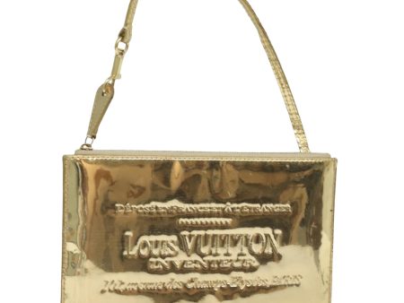 LOUIS VUITTON Monogram Miroir Pochette Plat Clutch Bag Gold M95278 Auth 82359 Online