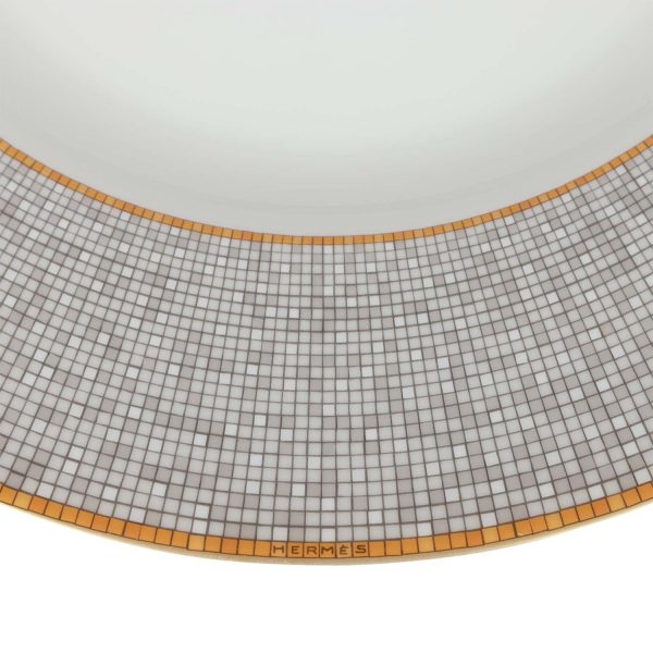 Hermes  Mosaique Au 24  Gold Porcelain Presentation Plate Set Online