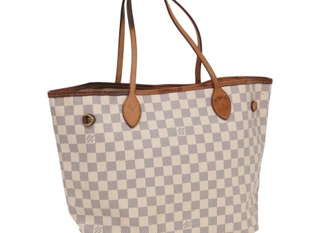 LOUIS VUITTON Damier Azur Neverfull MM Tote Bag N41605  81337 Fashion