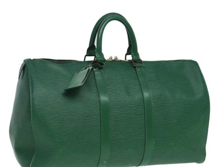 LOUIS VUITTON Epi Keepall 45 Boston Bag Green M42974  85351 Online Hot Sale