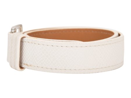 Hermes White Epsom Leather Double-Wrap Etriviere Bracelet Online Hot Sale