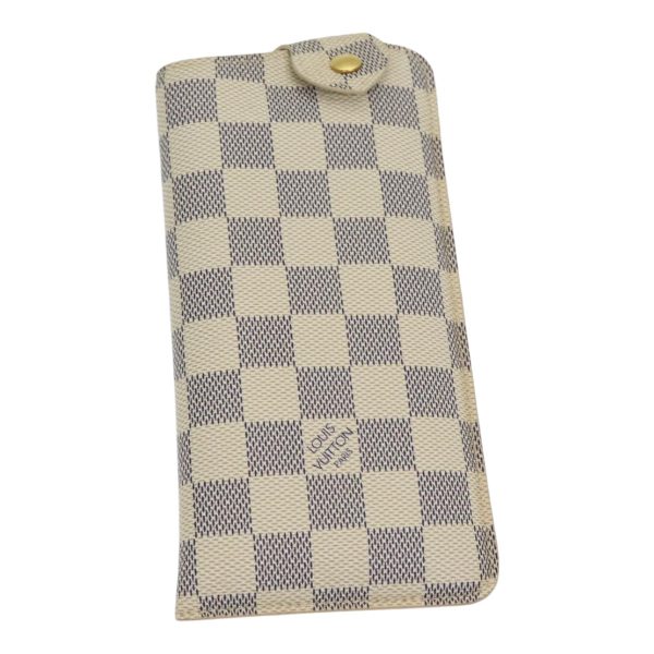 LOUIS VUITTON Damier Azur Etui Lunettes MM Glasses Case N60025  85187 Sale