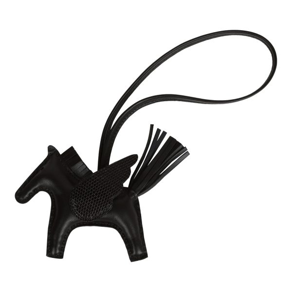 Hermes SO Black Touch Pegasus Horse Rodeo Bag Charm PM For Cheap