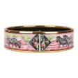 Hermes  Zebras  Wide Printed Enamel Bracelet GM (70) (  - Excellent) Online Sale