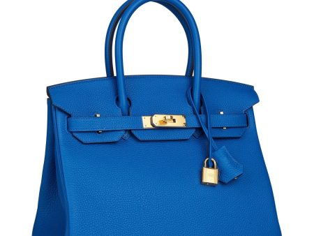 Hermes Birkin 30 Bleu France Togo Gold Hardware Online Sale