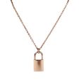 Hermes 18k Rose Gold Amulettes Cadenas Pendant Necklace Discount