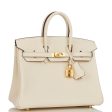 Hermes Birkin 25 Nata Swift Gold Hardware Fashion