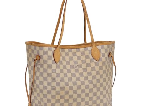 LOUIS VUITTON Damier Azur Neverfull MM Tote Bag N41605  85145 Fashion