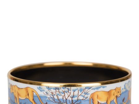 Hermes  Safari  Wide Printed Enamel Bracelet PM (65) (  - Excellent) Online Sale