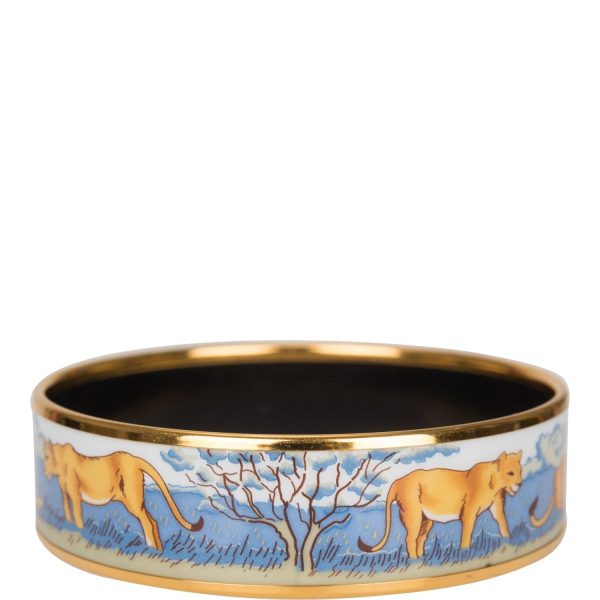 Hermes  Safari  Wide Printed Enamel Bracelet PM (65) (  - Excellent) Online Sale