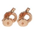 Hermes 18k Rose Gold San Coloris Diamond Finesse Earrings Fashion