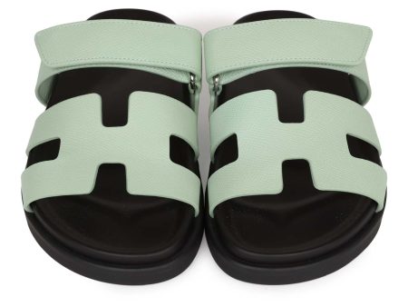 Hermes Chypre Sandal Vert Jade Epsom Palladium Hardware 37.5 Online Hot Sale