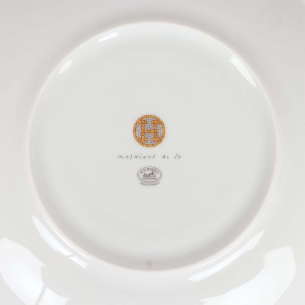 Hermes  Mosaique Au 24  Gold Dessert Plate Set For Discount