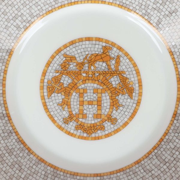 Hermes  Mosaique Au 24  Gold Porcelain Tea Cup And Saucer Set Online