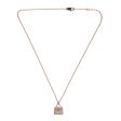 Hermes 18k Rose Gold Diamond Kelly Amulettes Pendant Necklace Online