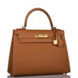 Hermes Kelly 28 Sellier Gold Epsom Gold Hardware Online now