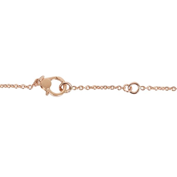 Hermes 18k Rose Gold San Coloris Diamond Finesse Pendant Necklace Sale