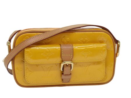 LOUIS VUITTON Monogram Vernis Christy MM Shoulder Bag Jaune M91108 Auth ep4829 For Discount