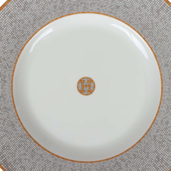 Hermes  Mosaique Au 24  Gold Porcelain Presentation Plate Set Online