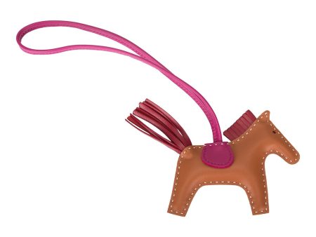 Hermes Gold Rubis Rose Pourpre Grigri Horse Rodeo Bag Charm PM Online now