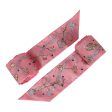 Hermes  Les Cles A Pois  Rose Silk Twilly Pair Cheap