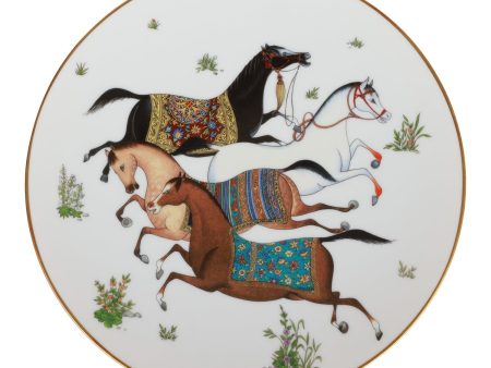 Hermes  Cheval D Orient  Porcelain Desert Plate Set Online now