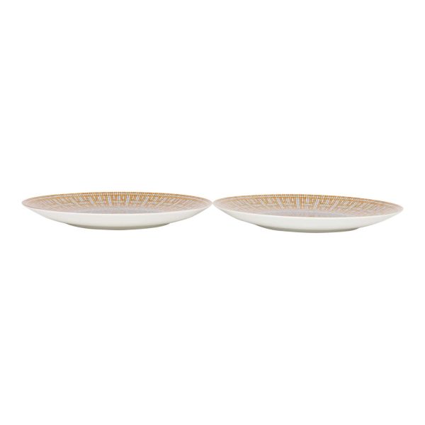 Hermes  Mosaique Au 24  Gold Dessert Plate Set For Discount