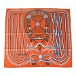 Hermes  Grand Tralala  Potiron Silk Twill Scarf 90cm For Discount