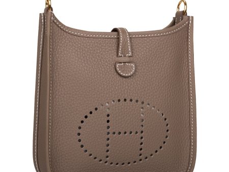 Hermes Evelyne TPM Etoupe Clemence Gold Hardware on Sale