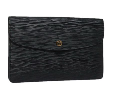 LOUIS VUITTON Epi Montaigne 27 Clutch Bag Black M52652  84158 For Discount