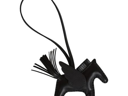 Hermes SO Black Pegasus Horse Rodeo Bag Charm Discount