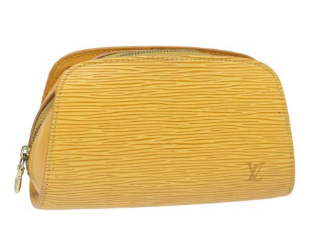 LOUIS VUITTON Epi Dauphine PM Pouch Yellow M48449  82347 For Cheap