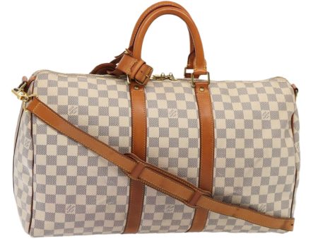 LOUIS VUITTON Damier Azur Keepall Bandouliere 45 Boston Bag N48223  82740 Online