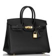 Hermes Birkin 25 Black Togo Gold Hardware For Sale