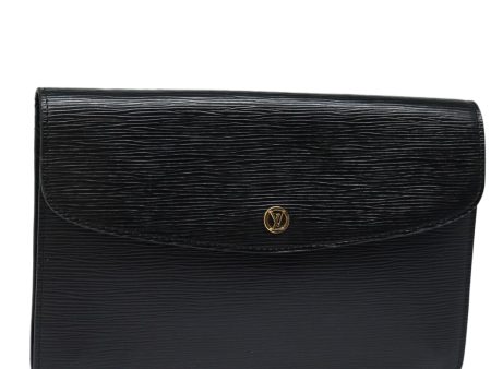 LOUIS VUITTON Epi Montaigne 27 Clutch Bag Black M52652  82733 Discount