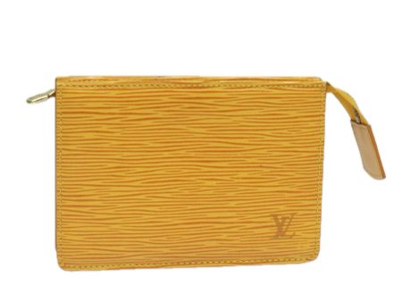 LOUIS VUITTON Epi Poche Toilette 15 Pouch Yellow  84125 Discount