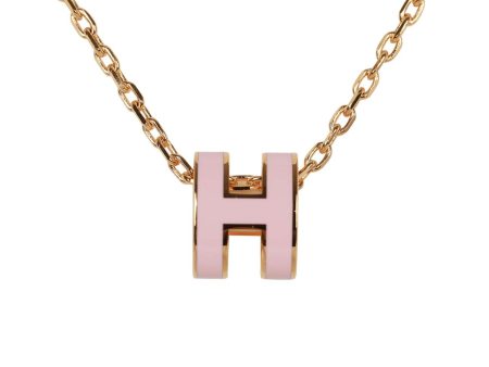 Hermes Rose Dragee Mini Pop H Pendant Necklace Online now