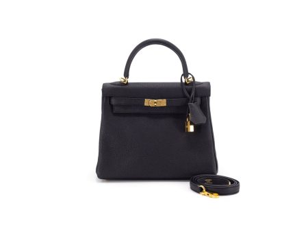 Hermes Kelly 25 Noir - C Stamp Hot on Sale