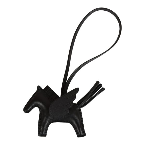 Hermes SO Black Pegasus Horse Rodeo Bag Charm Discount