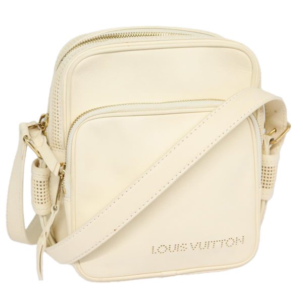 LOUIS VUITTON Cuir Bequia Trotteur MM Bag Leather White M95359  88027 Discount