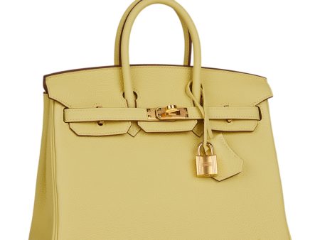 Hermes Birkin 25 Jaune Poussin Togo Gold Hardware Supply