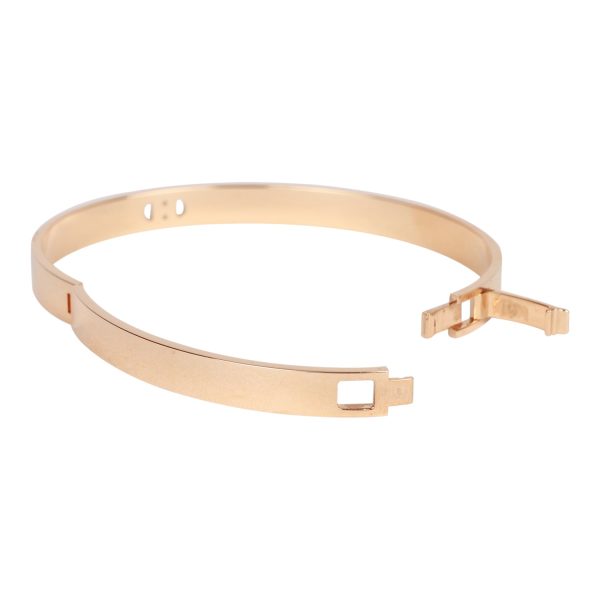 Hermes 18k Rose Gold Diamond H D Ancre Bracelet Online