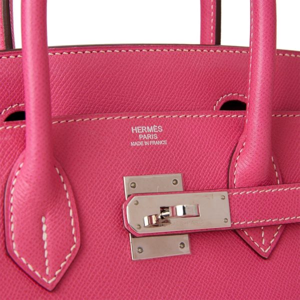 Hermes Birkin 30 Rose Tyrien Candy Epsom Palladium Hardware Online Hot Sale