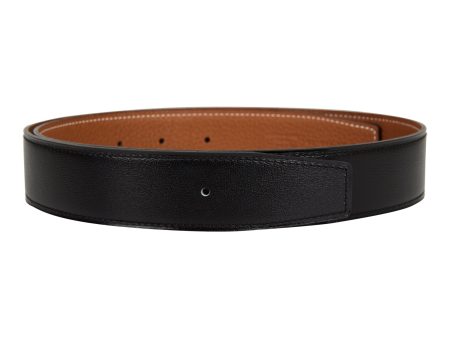 Hermes 32mm Reversible Black Gold Constance H Belt 80cm Brushed Gold Buckle Online