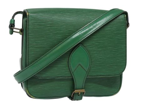 LOUIS VUITTON Epi Cartouchiere MM Shoulder Bag Green M52244  80340 Supply