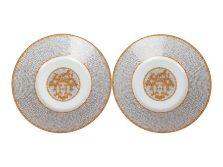 Hermes  Mosaique Au 24  Gold Porcelain Tea Cup And Saucer Set Online