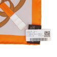 Hermes  Gavroche  Orange Silk Pocket Square Scarf 45cm For Cheap